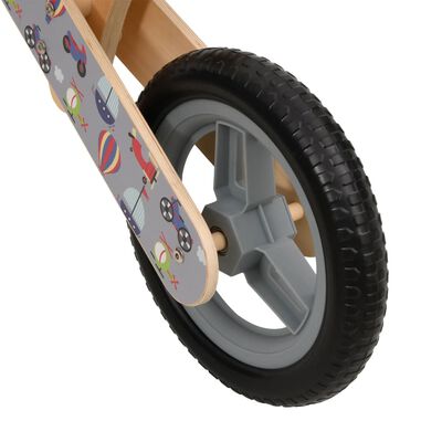 vidaXL Balančný bicykel pre deti sivý potlač