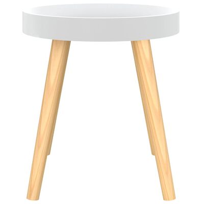 vidaXL Bočný stolík biely 38x38x40 cm spracované drevo a borovica