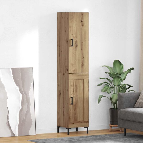 vidaXL Highboard Remeseln&yacute; dub 69,5 x 34 x 180 cm Kompozitn&eacute; drevo