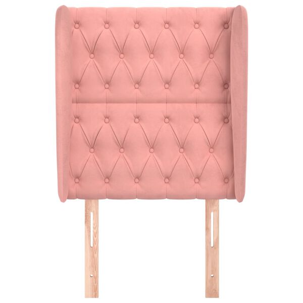 vidaXL Čelo postele so z&aacute;hybmi čierne 83x23x118/128 cm zamat