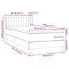 vidaXL Posteľný rám boxspring s matracom tmavosivý 80x210 cm zamat