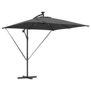 vidaXL Kantileverový banánový parasol Antracit 249 x 249 x 250 cm