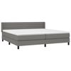 vidaXL Boxspring posteľ s matracom tmavosiv&aacute; 200x200 cm l&aacute;tka