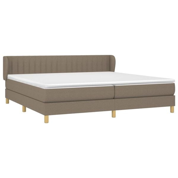 vidaXL Boxspring posteľ s matracom sivohned&yacute; 200x200 cm l&aacute;tka