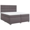vidaXL Boxspring posteľ s matracom siv&aacute; 200x200 cm umel&aacute; koža