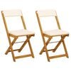vidaXL Z&aacute;hradn&eacute; bistro stoličky 2 pcs Kr&eacute;movo biela 40 x 53 x 80 cm
