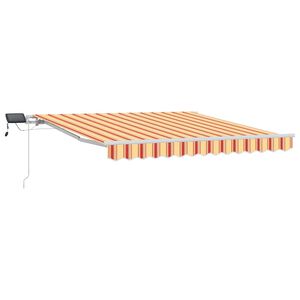 vidaXL Sklopn&aacute; mark&iacute;za Žlt&aacute; a oranžov&aacute; 300 x 250 cm Tkanina a hlin&iacute;k