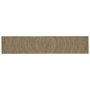 vidaXL Kusov&eacute; koberce Pr&iacute;rodn&aacute; a čierna 80 x 400 cm Juta