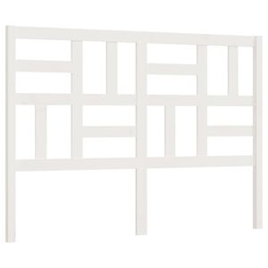 vidaXL Čelo postele biele 126x4x104 cm mas&iacute;vna borovica