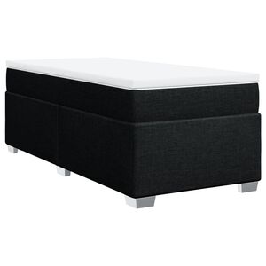 vidaXL Posteľn&yacute; r&aacute;m boxspring s matracom čierny 80x200 cm l&aacute;tka