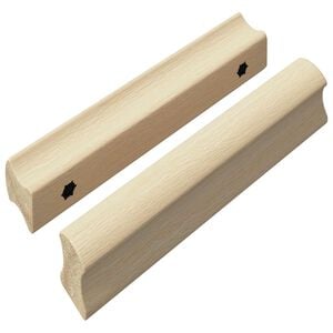 vidaXL Rovn&aacute; rukov&auml;ť 2 pcs Pr&iacute;rodn&aacute; farba dreva 130 x 25 x 30 mm