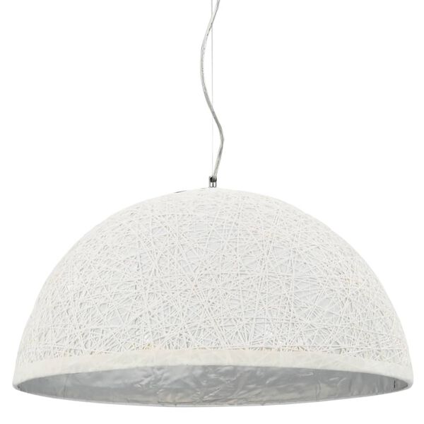 vidaXL Závesná lampa biela a strieborná Ø50 cm E27