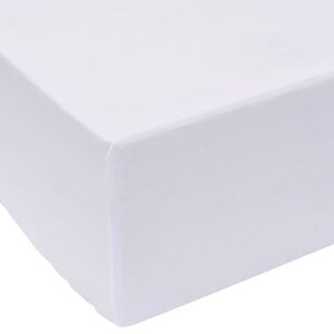 vidaXL Prestieradlo Biela 200 x 160 cm Bavlna
