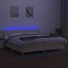 vidaXL Posteľ boxsping s matracom a LED kr&eacute;mov&aacute; 200x200 cm l&aacute;tka