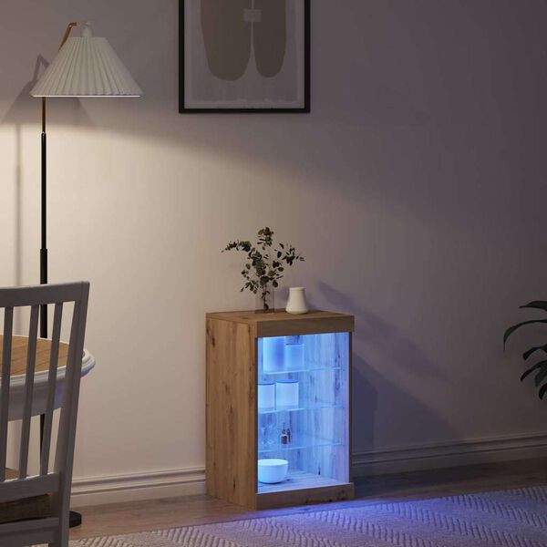 vidaXL LED komoda Remeseln&yacute; dub 41 x 37 x 67 cm Kompozitn&eacute; drevo