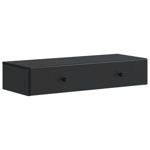 vidaXL N&aacute;stenn&yacute; bočn&yacute; st&ocirc;l Čierna 87,5 x 34,5 x 17 cm Kompozitn&eacute; drevo