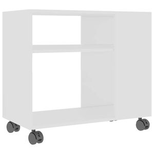 vidaXL Pr&iacute;ručn&yacute; stol&iacute;k, biely 70x35x60,5 cm, kompozitn&eacute; drevo