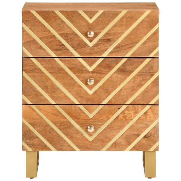 vidaXL Nočn&yacute; stol&iacute;k hnedo-čierny 50x33x60 cm mas&iacute;vne mango