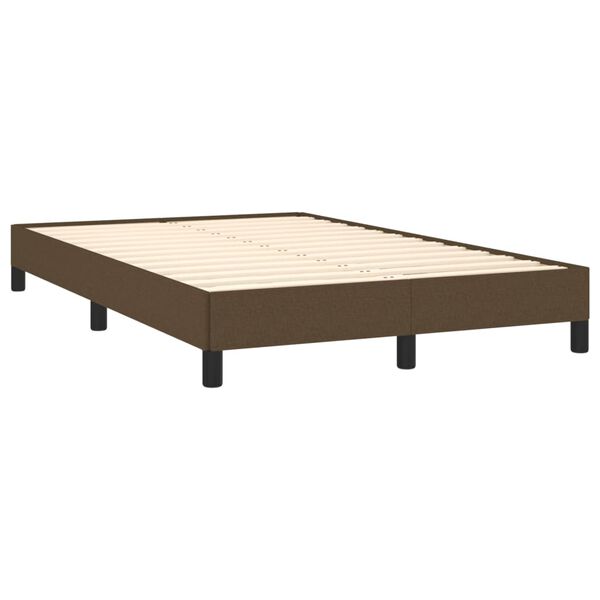 vidaXL Boxspring posteľ s matracom tmavohned&aacute; 120x190 cm l&aacute;tka