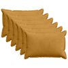 vidaXL Poťah na podložku 6 ks HOUTEN Žlt&aacute; 30 x 50 cm man&scaron;estr