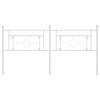 vidaXL Kovové čelo postele, biele 180 cm