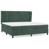 vidaXL Posteľn&yacute; r&aacute;m boxsping s matracom tmavozelen&yacute; 200x200 cm zamat