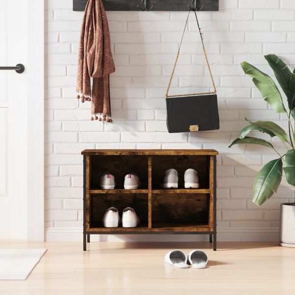 vidaXL Botn&iacute;k dymov&yacute; dub 69x35x50 cm kompozitn&eacute; drevo