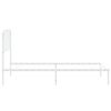 vidaXL Kovov&yacute; r&aacute;m postele s čelom biely 107x203 cm