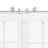 vidaXL Kovanie na posuvné dvere 200 cm, nehrdzavejúca oceľ, strieborné