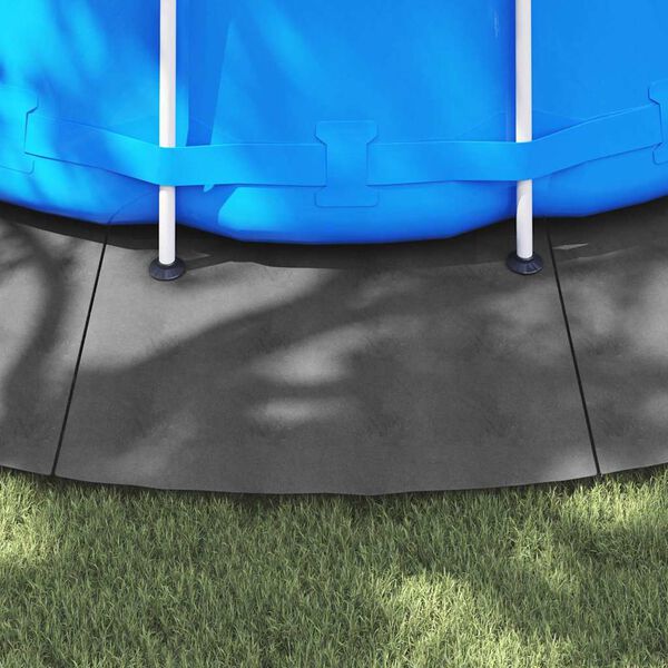 vidaXL Podložka pod baz&eacute;n Svetlosiv&aacute; &Oslash; 610 x 0,2 cm Netkan&aacute; text&iacute;lia