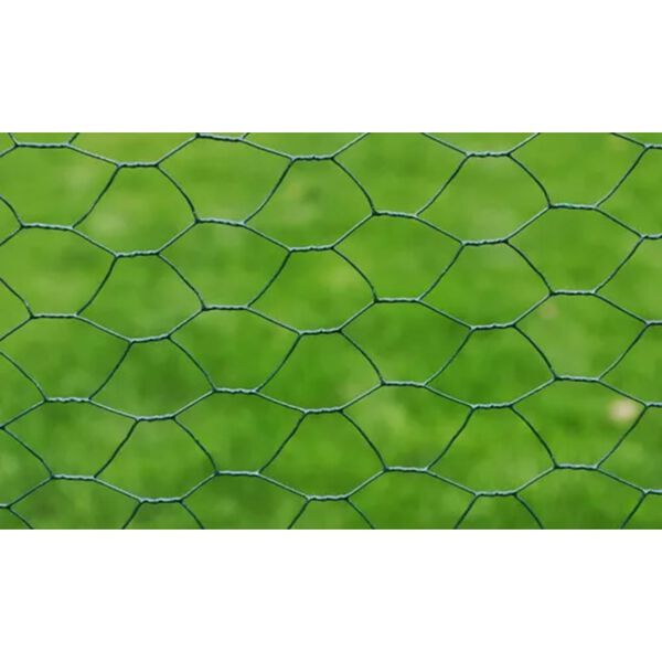 vidaXL Dr&ocirc;ten&eacute; pletivo s vrstvou PVC 25x0,5 m, zelen&eacute;