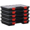 vidaXL Boxy na triedenie 5 ks 34,5x25x5 cm polypropyl&eacute;n