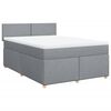vidaXL Boxspring posteľ s matracom bledosivý 140x190 cm látka