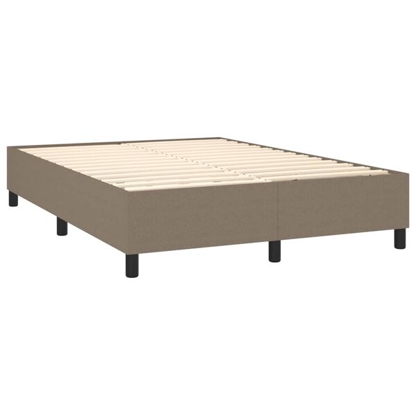 vidaXL Boxspring posteľ s matracom sivohned&yacute; 140x190 cm l&aacute;tka