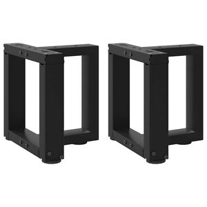 vidaXL Nohy konferenčn&eacute;ho stol&iacute;ka v tvare T, 2 ks, čierne, 30x25x(30-31) cm, oceľov&eacute;