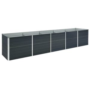 vidaXL Vyv&yacute;&scaron;en&yacute; z&aacute;hradn&yacute; z&aacute;hon, pozinkovan&aacute; oceľ 400x80x45cm, antracit