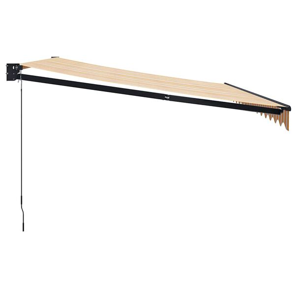 vidaXL Zaťahovacia mark&iacute;za žlt&aacute; a biela 4x3 m l&aacute;tka a hlin&iacute;k