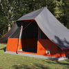 vidaXL Tipi stan so strechou Šedá a oranžová 364 x 281 x 257 cm taft