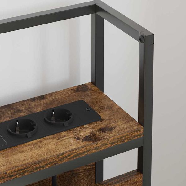 vidaXL &Uacute;ložn&eacute; čelo s poličkou Tmav&yacute; dub 75 cm Kompozitn&eacute; drevo