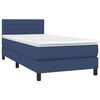 vidaXL Posteľn&yacute; r&aacute;m boxspring s matracom modr&yacute; 90x190 cm l&aacute;tka