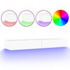 vidaXL TV skrinka s LED svetlami biela 120x35x15,5 cm