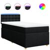 vidaXL Boxspring posteľ s matracom čierna 100x200 cm l&aacute;tka