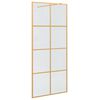 vidaXL Stena walk-in sprchy Zlat&aacute; 90 x 195 cm tvrden&eacute; sklo