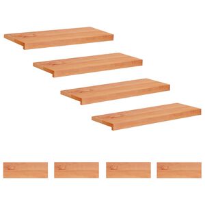 vidaXL N&aacute;&scaron;ľapy na schody 8 ks 80 x 30 x 2 cm Lak Mas&iacute;vne bukov&eacute; drevo