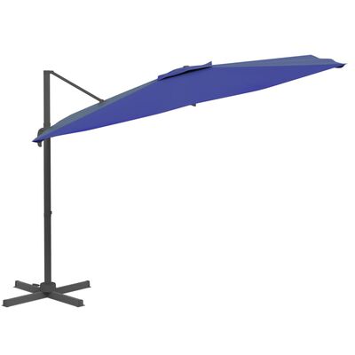 vidaXL Závesný slnečník s hliníkovou tyčou azúrovo-modrý 400x300 cm