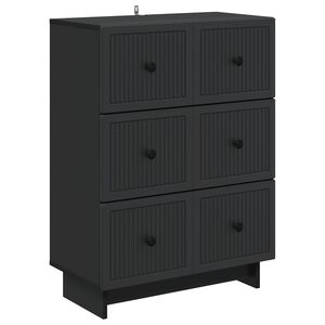 vidaXL Z&aacute;suvkov&yacute; kabinet Čierna 66 x 34,5 x 90 cm Kompozitn&eacute; drevo