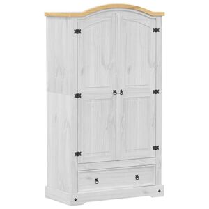 vidaXL &Scaron;atn&iacute;k Corona biely 102x52x186 cm borovicov&yacute; mas&iacute;v