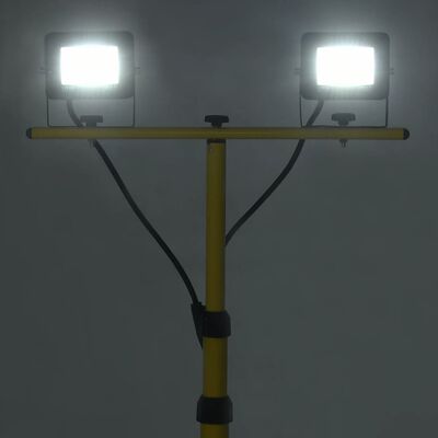 vidaXL LED reflektor so statívom 2x10 W studené biele svetlo