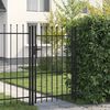 vidaXL Plotov&aacute; br&aacute;na BOXTEL jednokr&iacute;dlov&aacute; s hrotov&yacute;m vrchom, oceľ 1x1,5 m, čierna