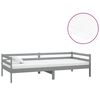 vidaXL Denn&aacute; posteľ s matracom 90x200 cm, siv&aacute;, borovicov&yacute; mas&iacute;v